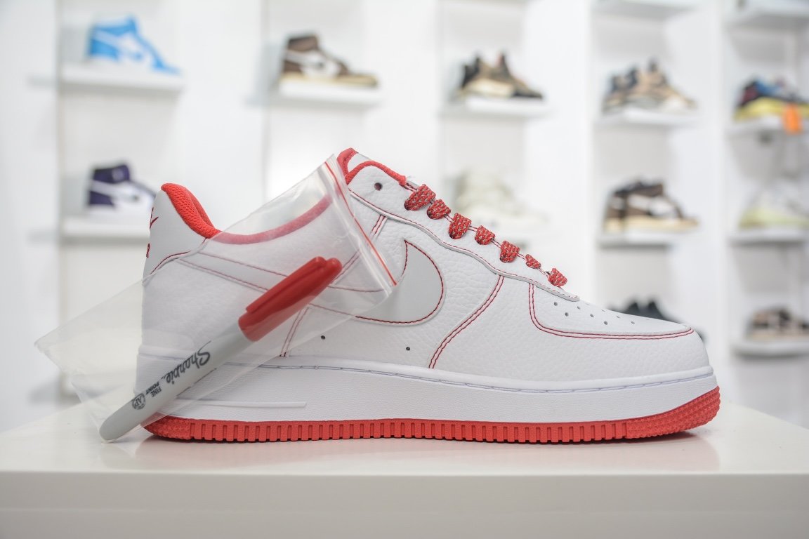 200  Nike Air Force 1 Low 3M白红缝线 CN2896-101