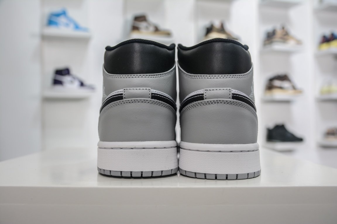 260 出货Air Jordan mid "Light Smoke Grey"灰白黑 554724-078