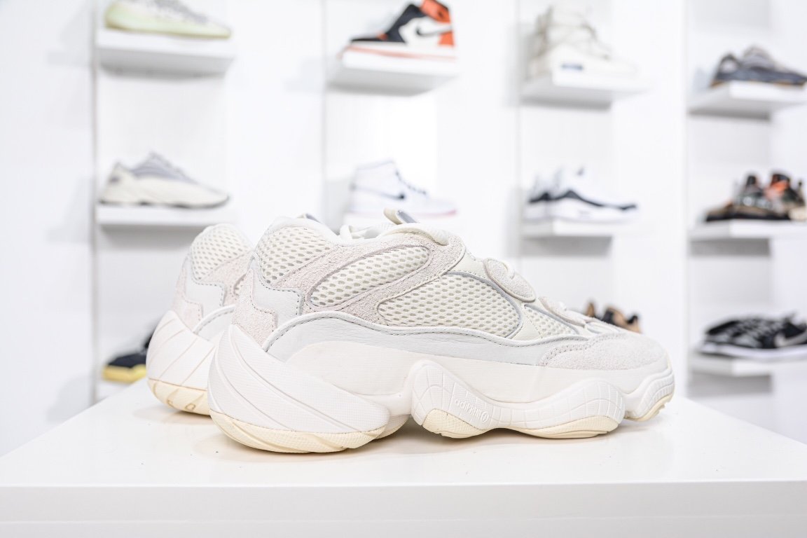 300 外贸 全新批次出货 Adidas Yeezy500 “Bone White” 骨白FV3573