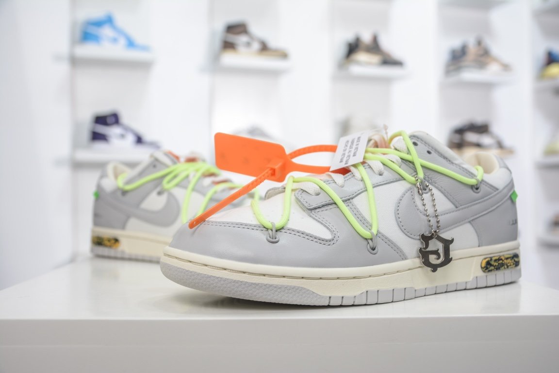 420 【核心主推】 新特供市面唯一天花板级别 Off-White x Nike Dunk Low "The 50" No.43 灰白 DM1602-128