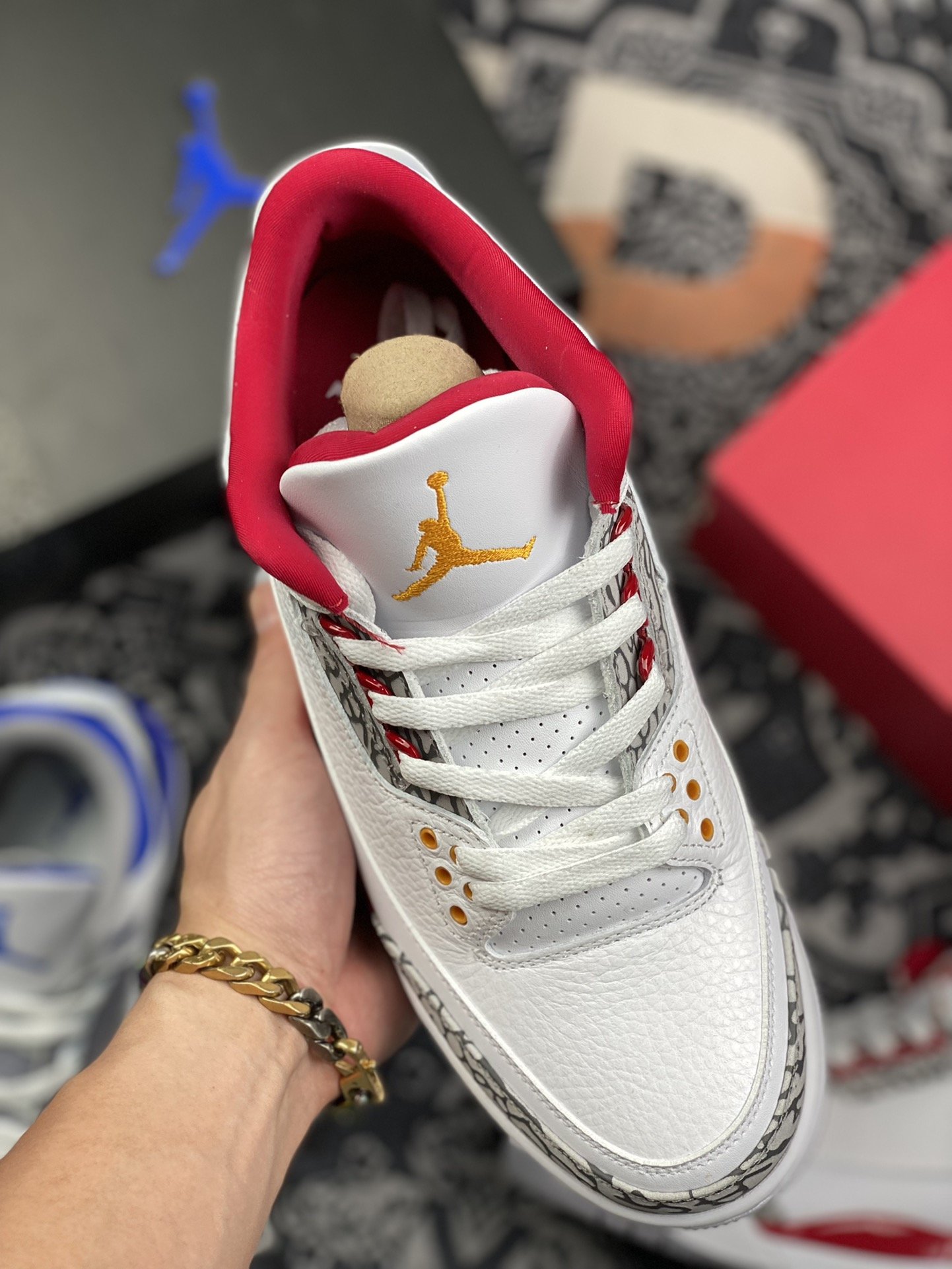 260 外贸工厂 促销 Air Jordan 3 白红 配色