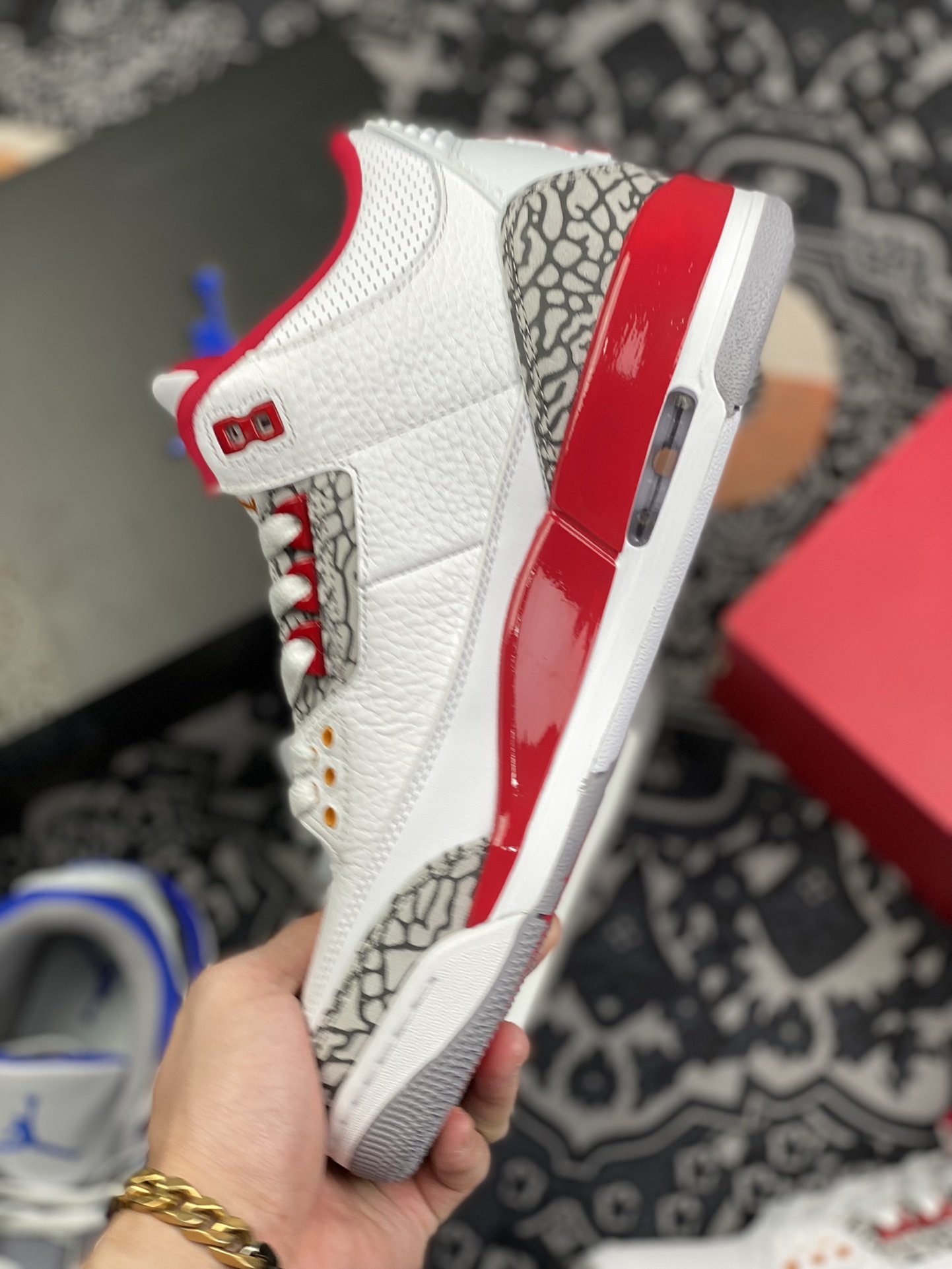 260 外贸工厂 促销 Air Jordan 3 白红 配色