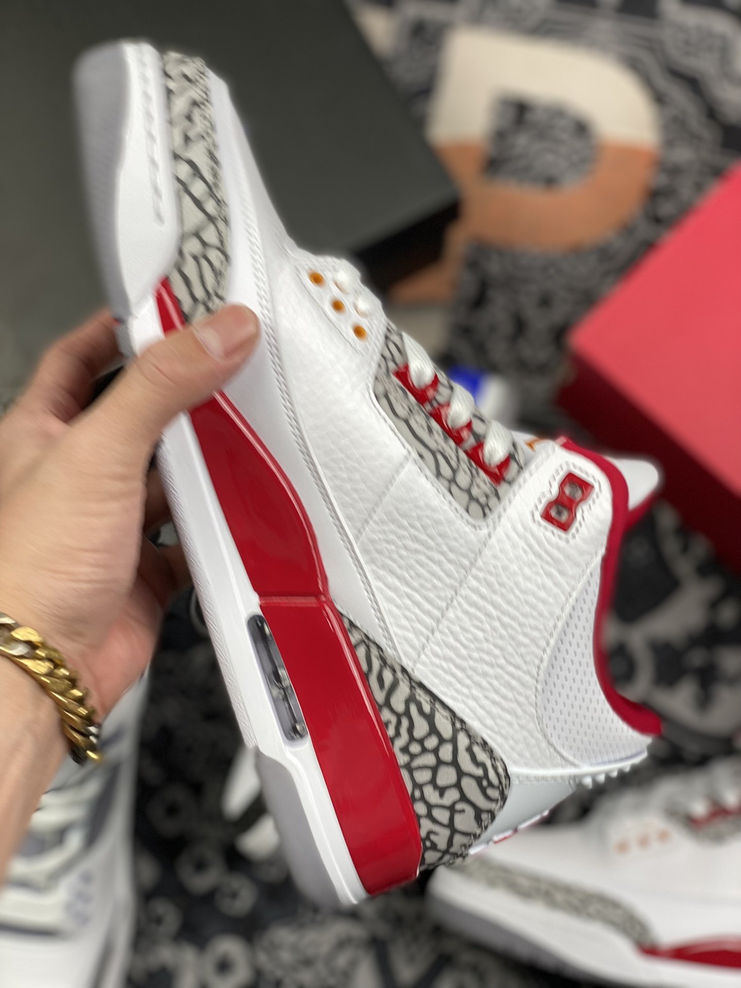 260 外贸工厂 促销 Air Jordan 3 白红 配色