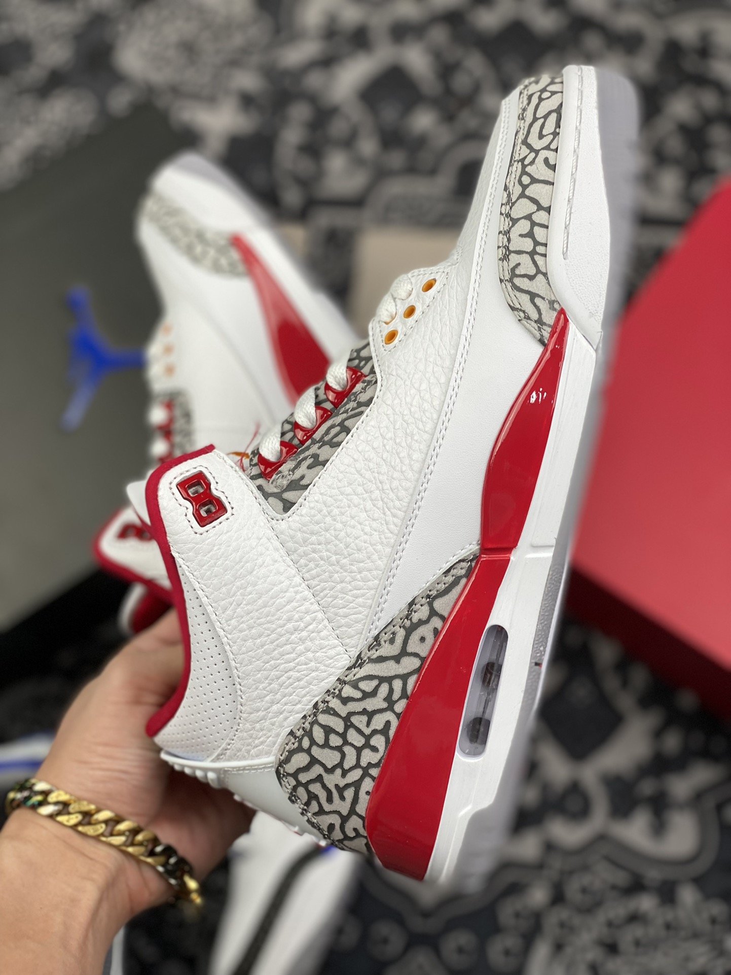 260 外贸工厂 促销 Air Jordan 3 白红 配色