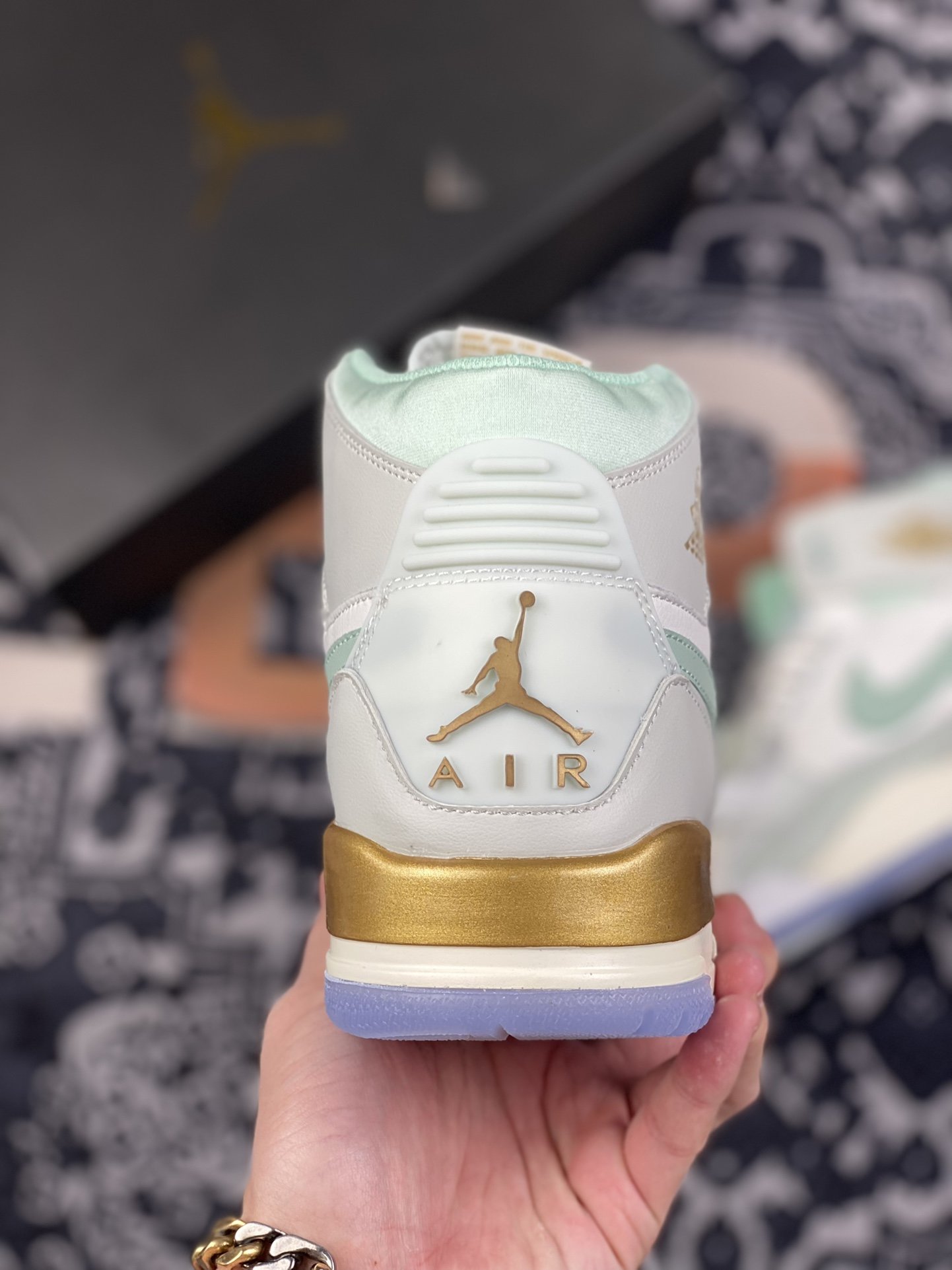 260 Air Jordan Legacy 三合一312 高帮复古篮球鞋 米黄白绿DR8486-131