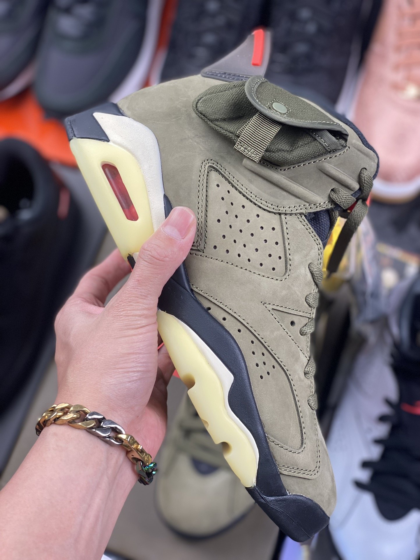 250 Travis Scott x Air Jordan 6 AJ6 TS联名 口袋军绿 篮球鞋 CN1084-200