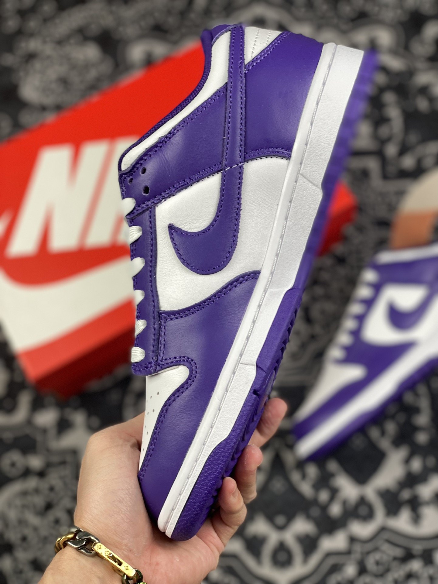 300 扫描版 Nike SB Dunk Low“Court Purple”白紫配色  DD1391-104