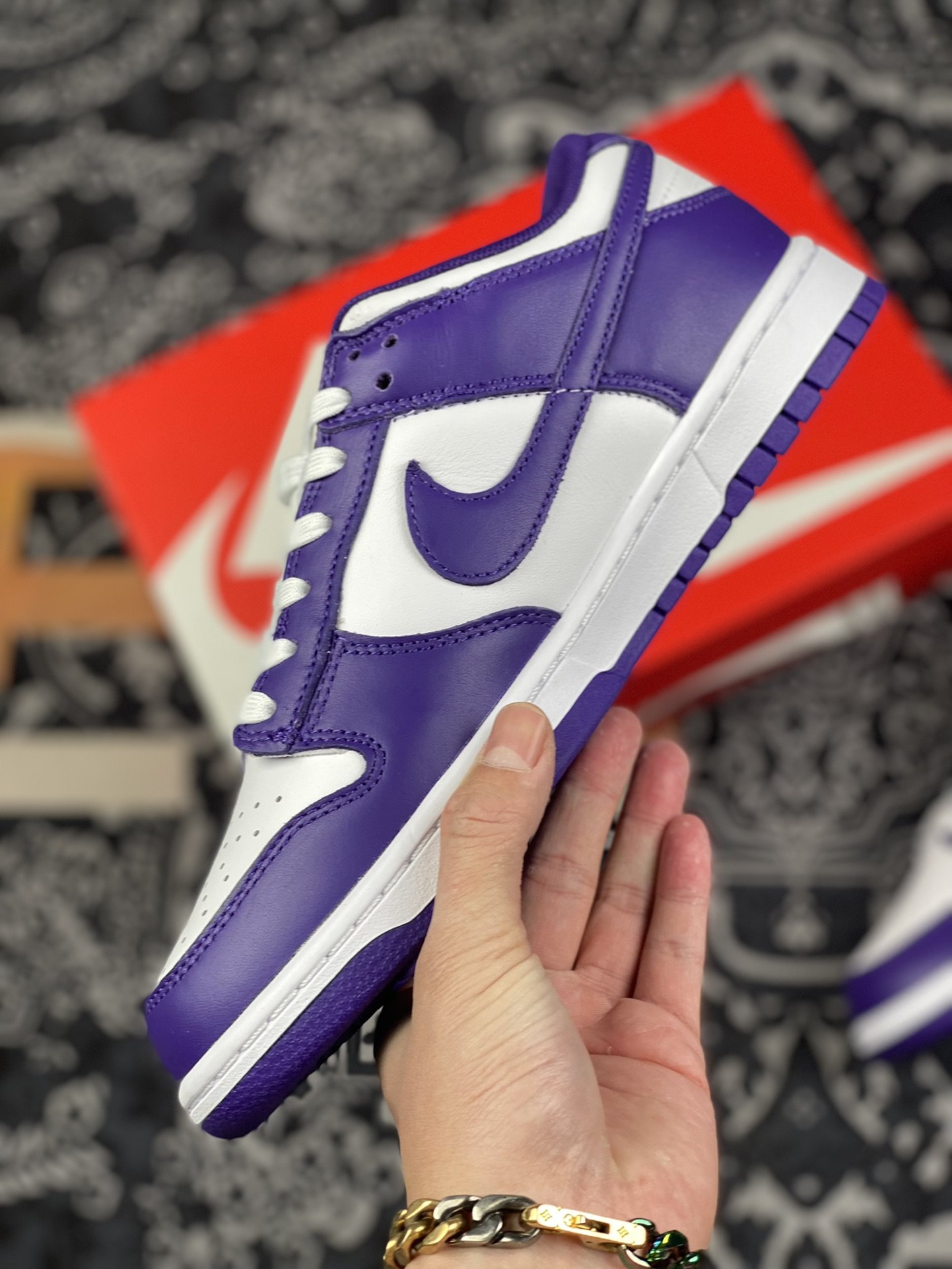 300 扫描版 Nike SB Dunk Low“Court Purple”白紫配色  DD1391-104