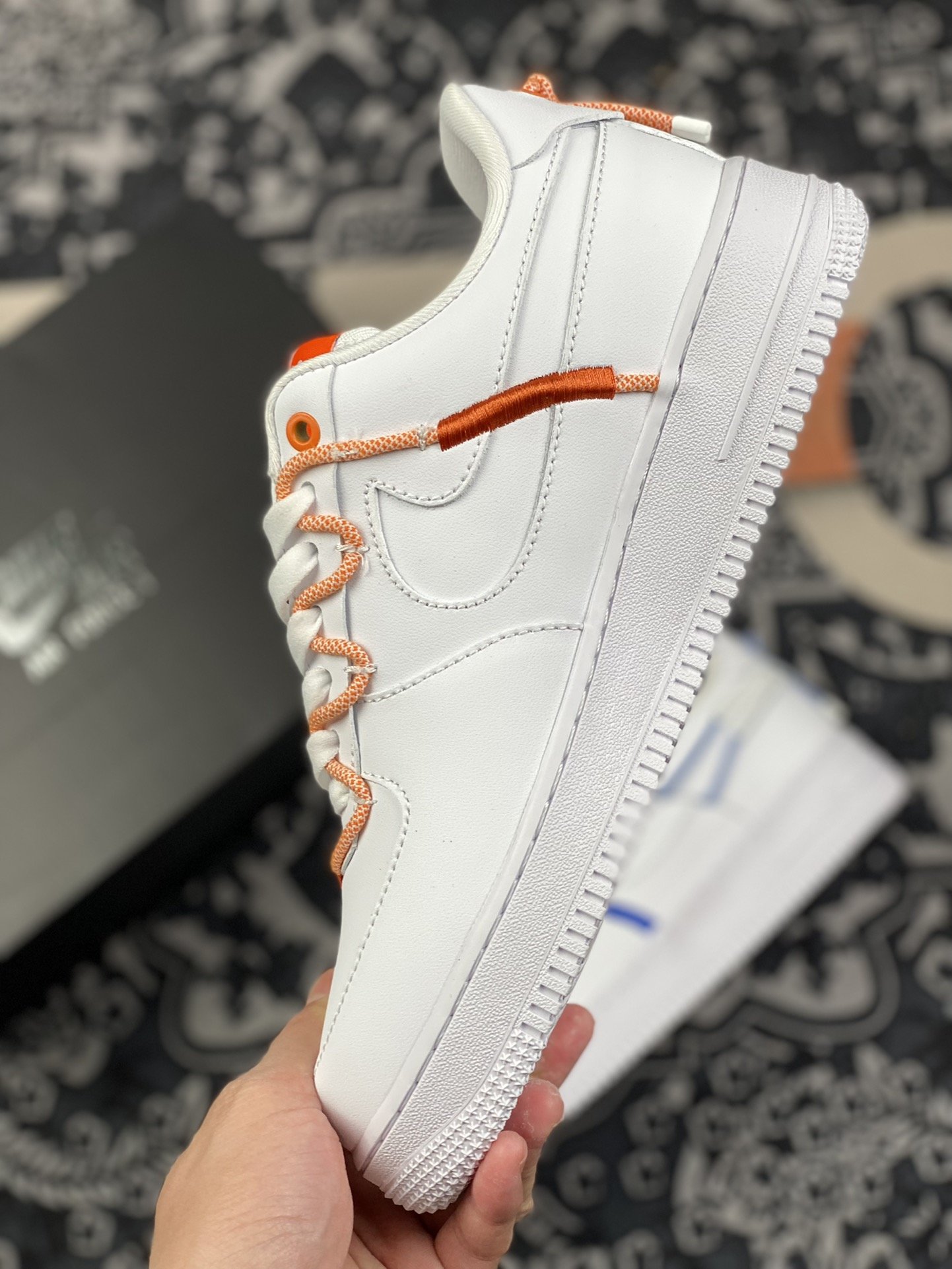 200 Nike Air Force 1 空军一号 绑带 桔蓝DH4408-100