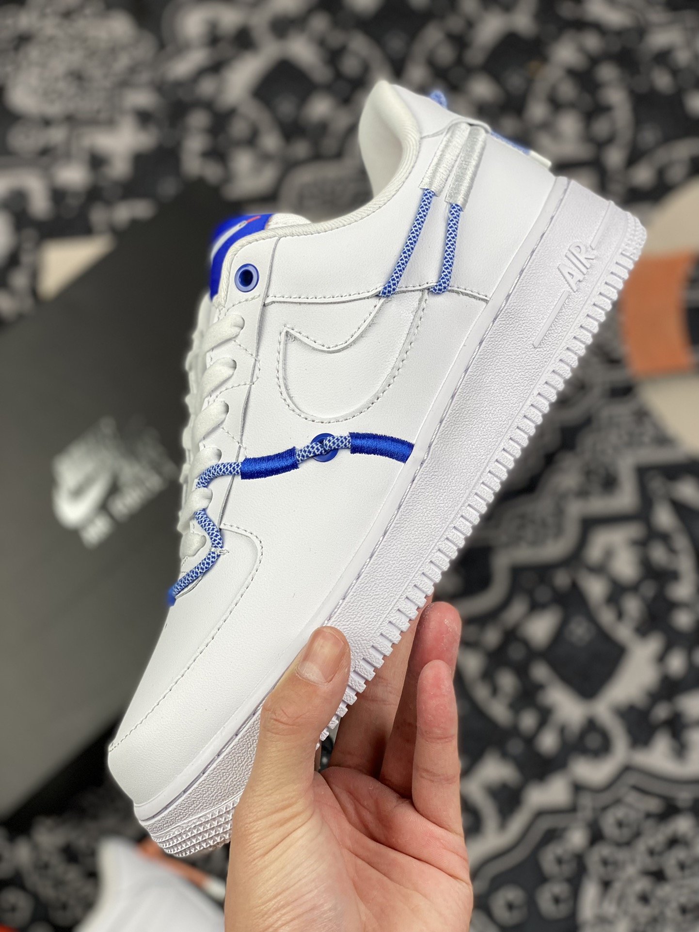 200 Nike Air Force 1 空军一号 绑带 桔蓝DH4408-100