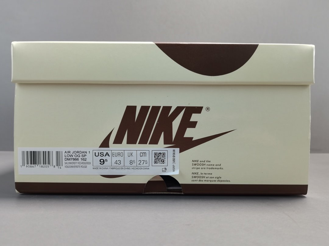 白棕色 Travis Scott X Air Jordan 1 Low OG＂Reverse Mocha＂低帮复古篮球鞋 DM7866-162