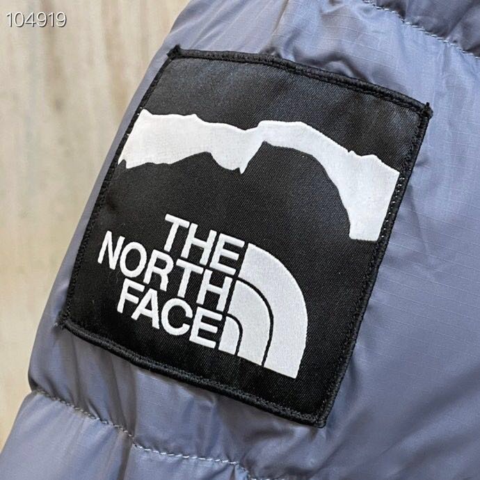 灰色 THE NORTH FACE联名款1996 Retro Nuptse 刺绣Logo保暖立领拉链羽绒服