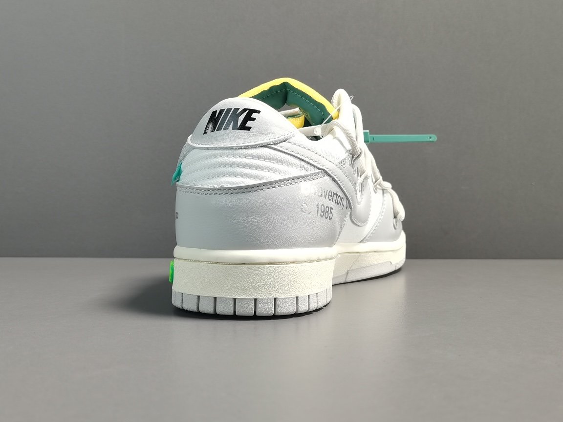 灰白 NO.42 白鞋带绿扣 Off-White x Nike Dunk Low＂The 50＂DM1602-117