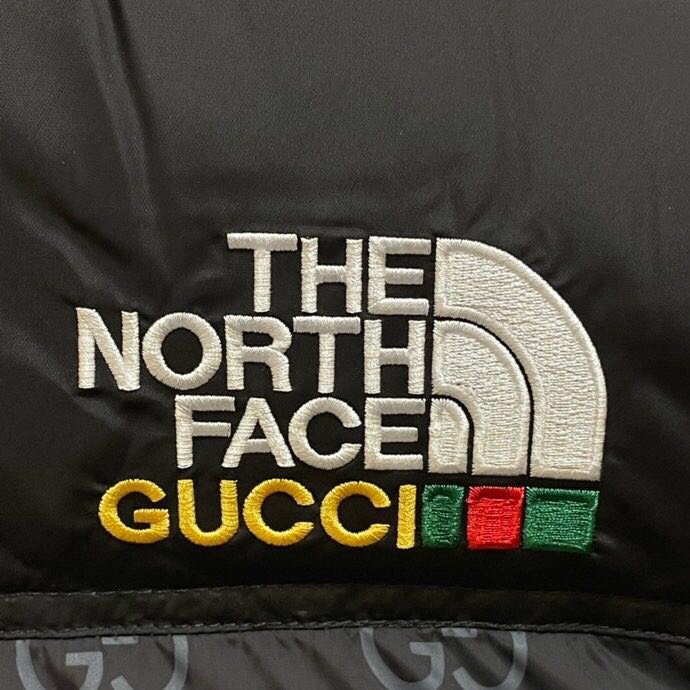 天蓝色 Gucci X The North Face 北面联名古驰老花logo