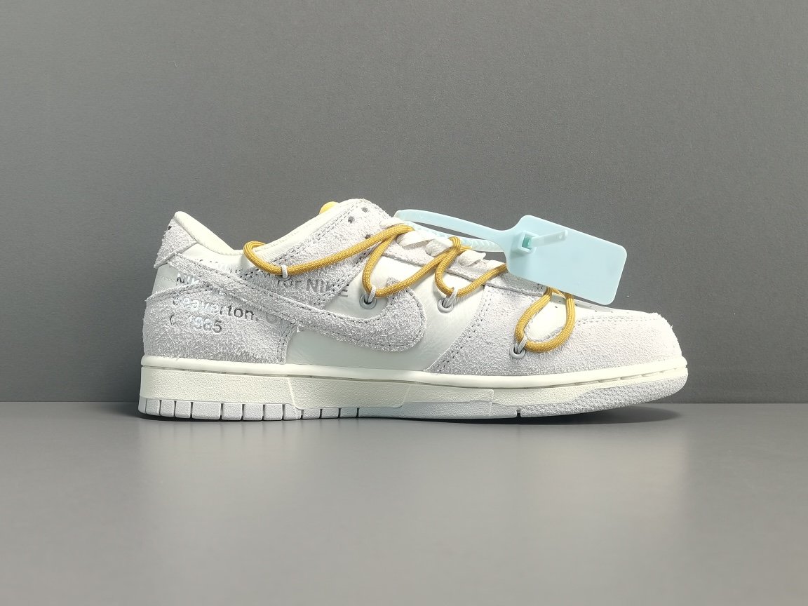 灰白 棕鞋带冰蓝扣 Off-White x Nike Dunk Low＂The 50＂ DJ0950-105