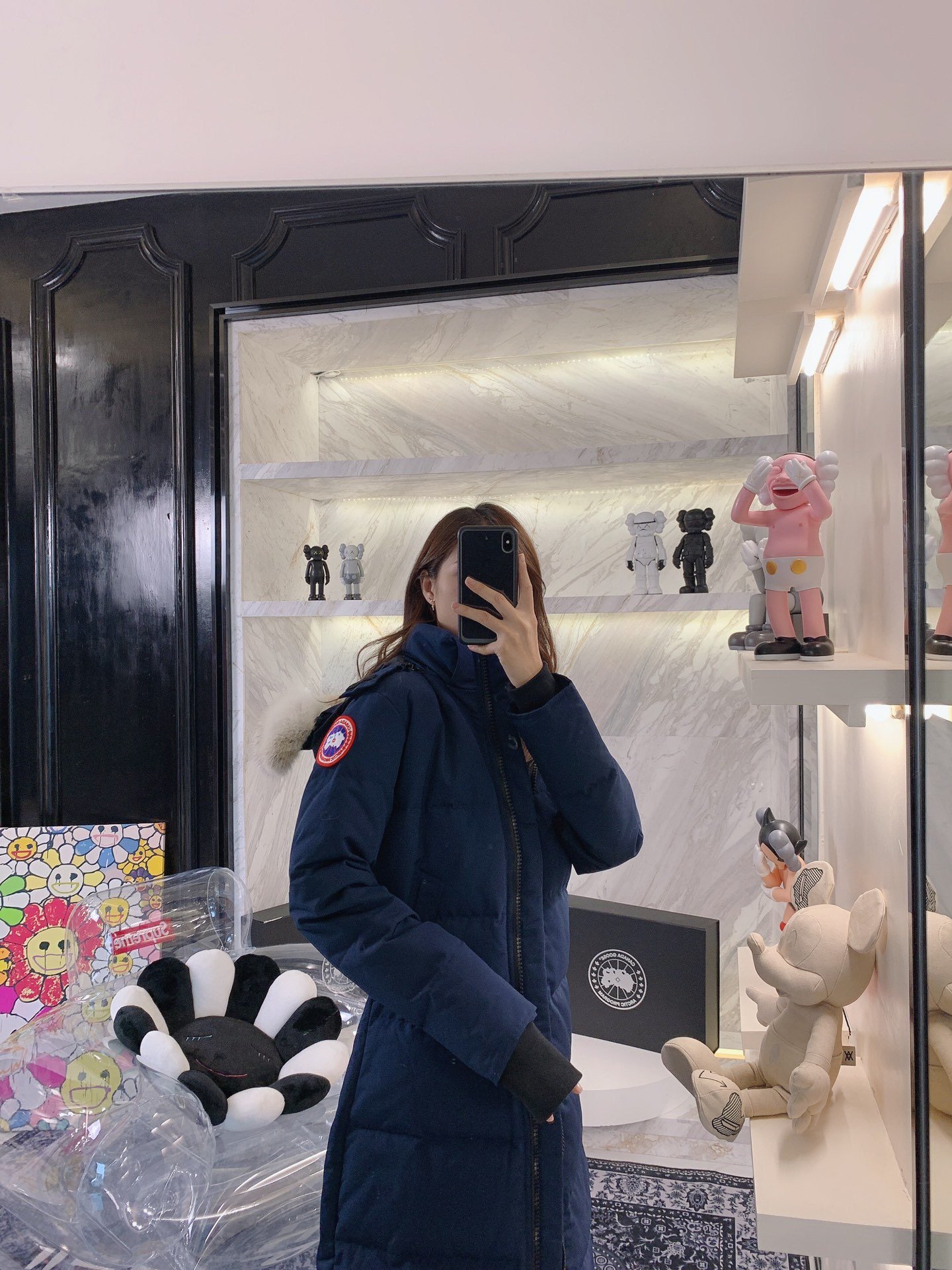 兰色 Canada Goose 加拿大鹅 Mystique parka长款女款羽绒服，