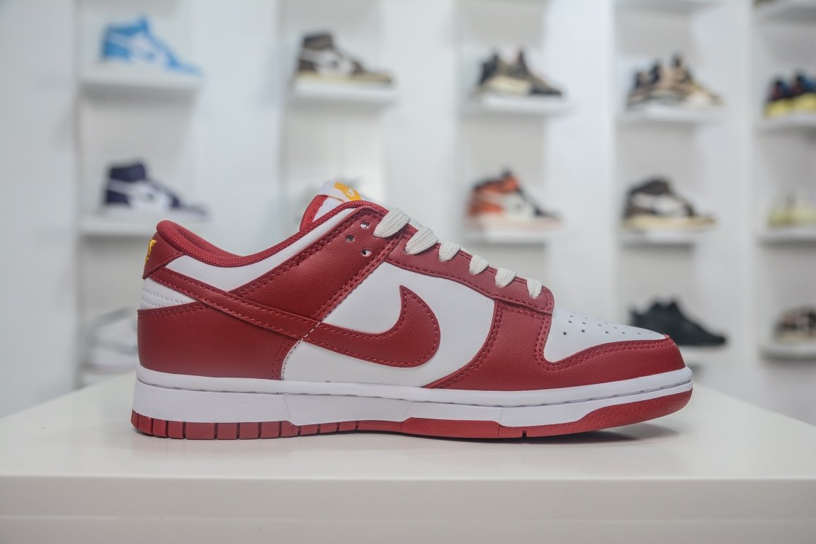 280 原装NK Dunk Low Retro "Gym Red" 白红 DD1391-602