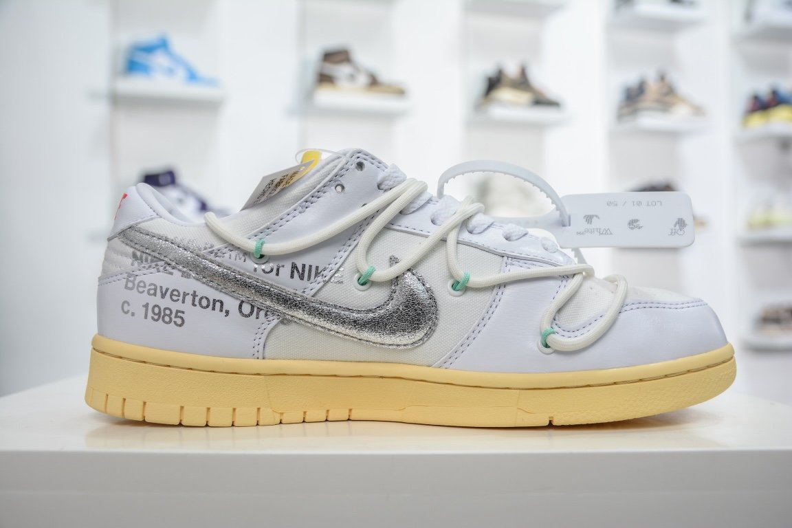 210 Off-White x Nike Dunk Low "The 50" No.1 白银 DM1602-127