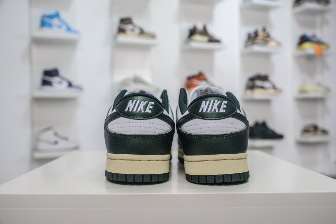 350  Nike Dunk Low "Vintage Green" 白绿 做旧 DQ8580-100