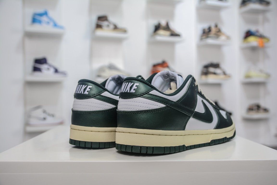 350  Nike Dunk Low "Vintage Green" 白绿 做旧 DQ8580-100