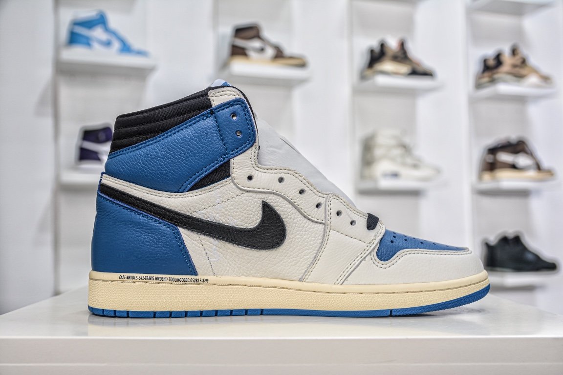 240  Travis Scott x Fragment Design x Air Jordan 1 High OG SP"Military Blue"DH3227-105