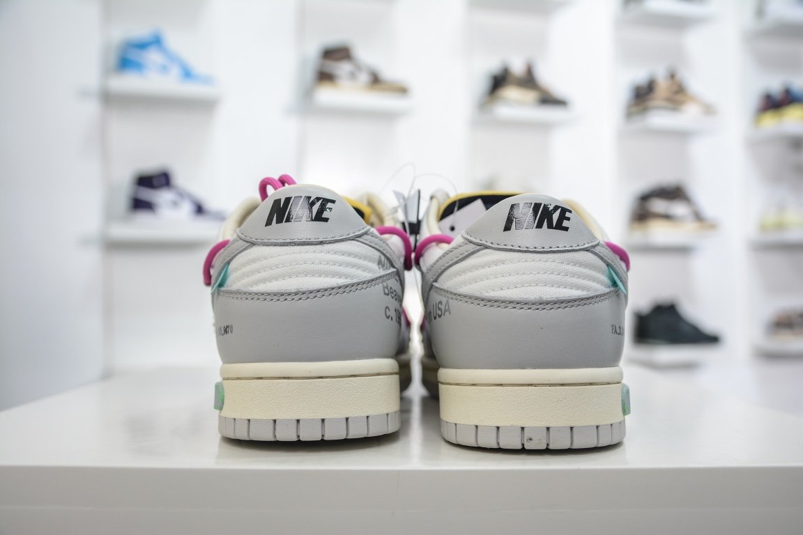 420 新特供市面唯一天花板级别 Off-White x Nike Dunk Low "The 50" No.30 玫红鞋带 DM1602-122