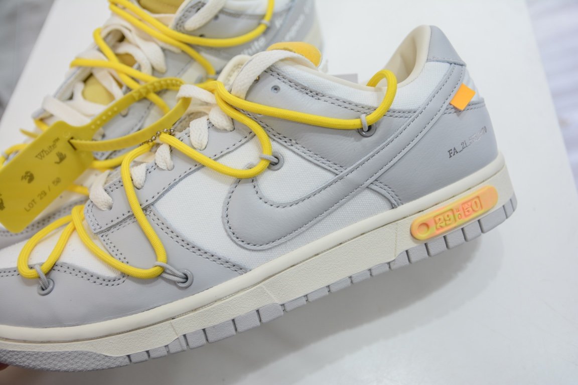 420 新特供市面唯一天花板级别 Off-White x Nike Dunk Low "The 50" No.29 灰白 DM1602-103