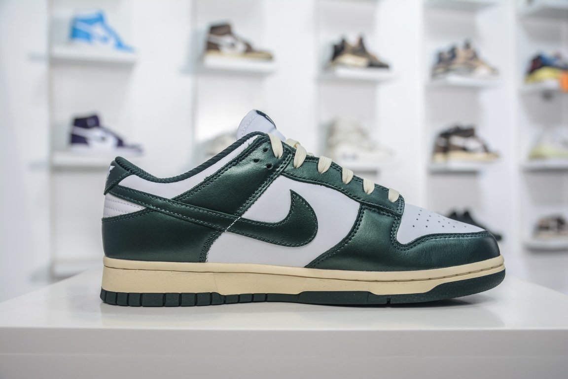 380 纯原 Nike Dunk Low "Vintage Green" 白绿做旧 DQ8580-100