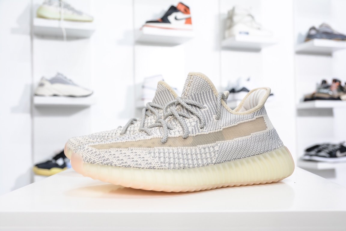 190 Adidas Yeezy Boost 350V2 Lundmark 须白天使 FU9161