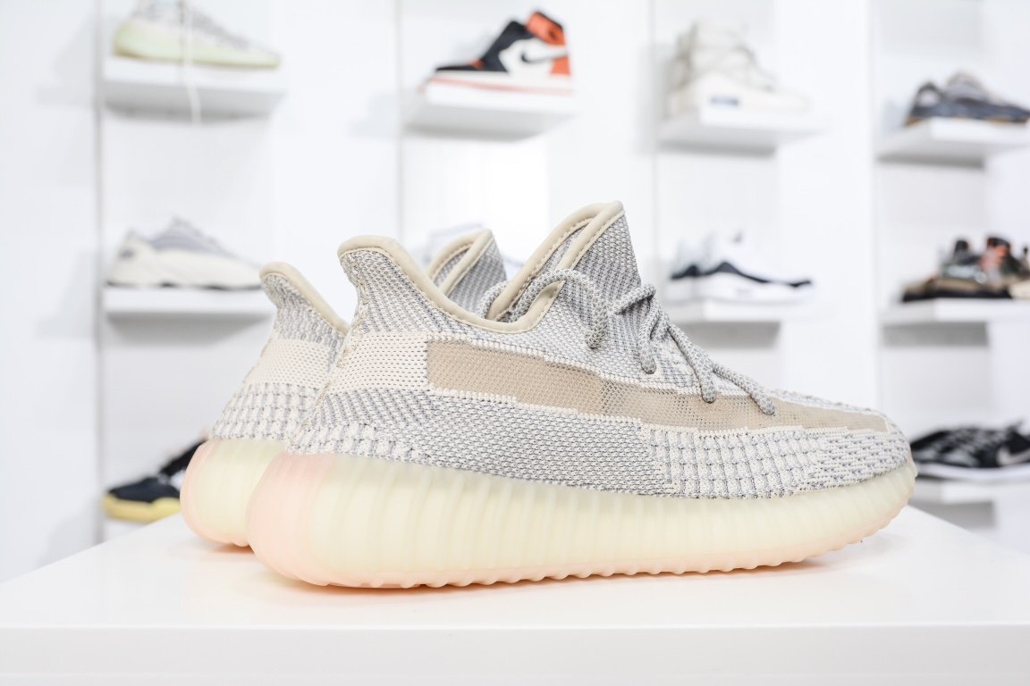 190 Adidas Yeezy Boost 350V2 Lundmark 须白天使 FU9161