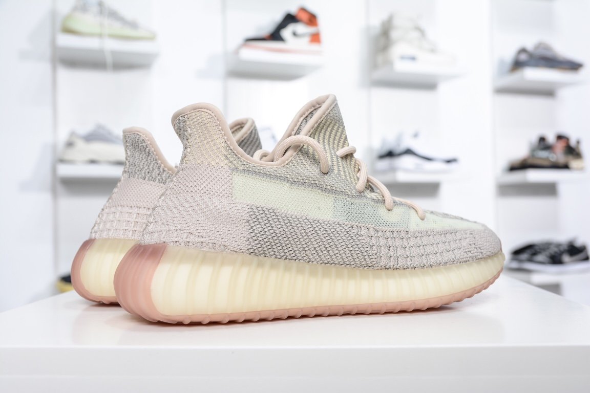 210 Adidas Yeezy Boost 350V2 天鹅白满天星FW5318