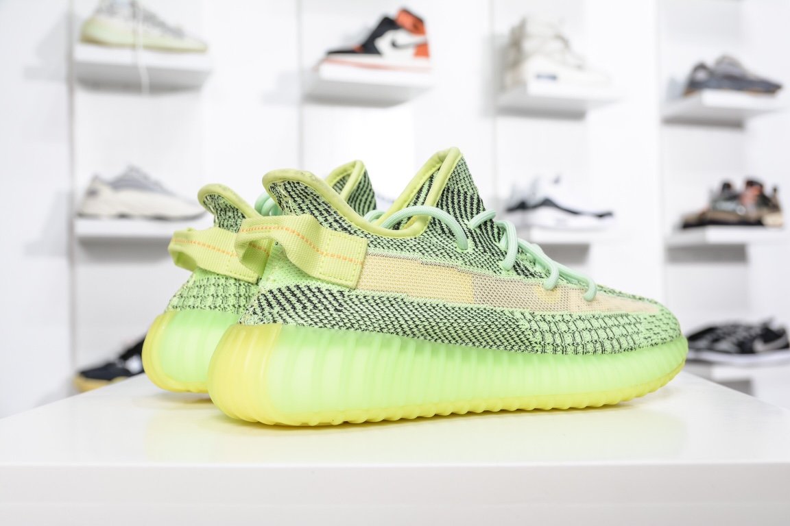 190 Adidas Yeezy Boost 350V2 夜光绿满天星FX4130