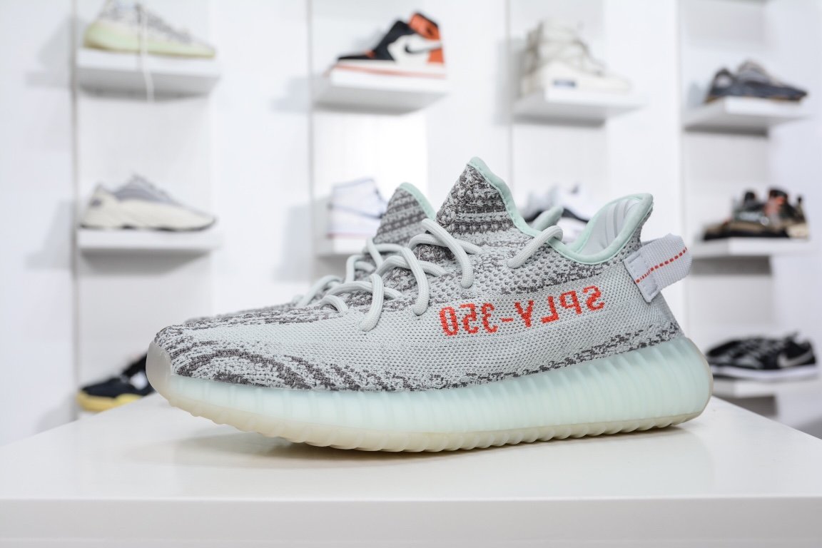 190 Adidas Yeezy Boost 350V2 “Blue Tint”冰蓝 可燃冰 B37571