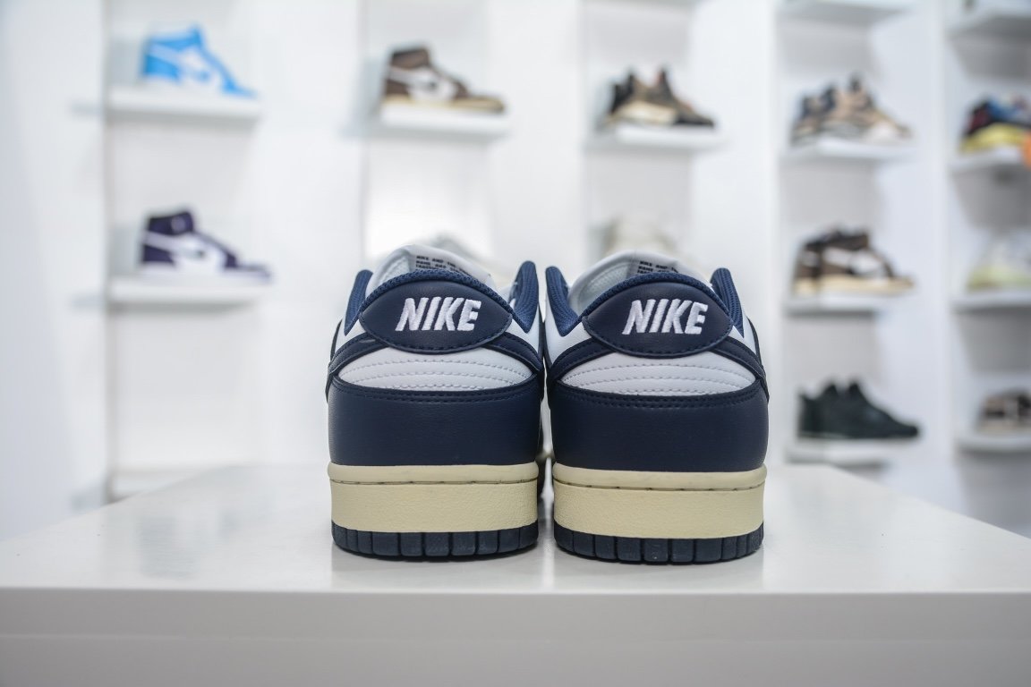 280 原装NIKE DUNK LOW "Aged Navy"海军蓝纯原进口头层 DD1503-115