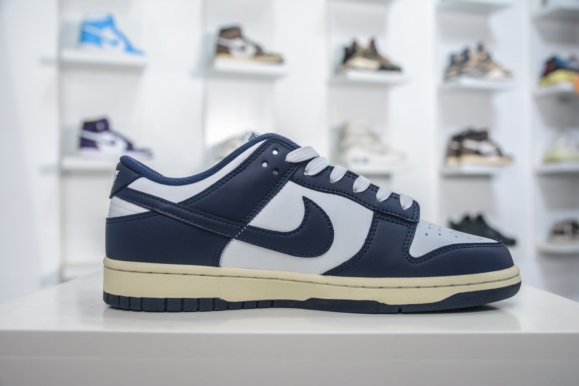 280 原装NIKE DUNK LOW "Aged Navy"海军蓝纯原进口头层 DD1503-115