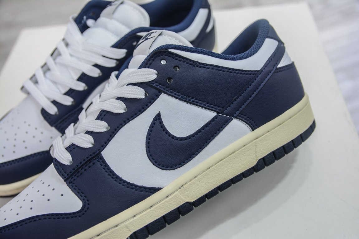 280 原装NIKE DUNK LOW "Aged Navy"海军蓝纯原进口头层 DD1503-115