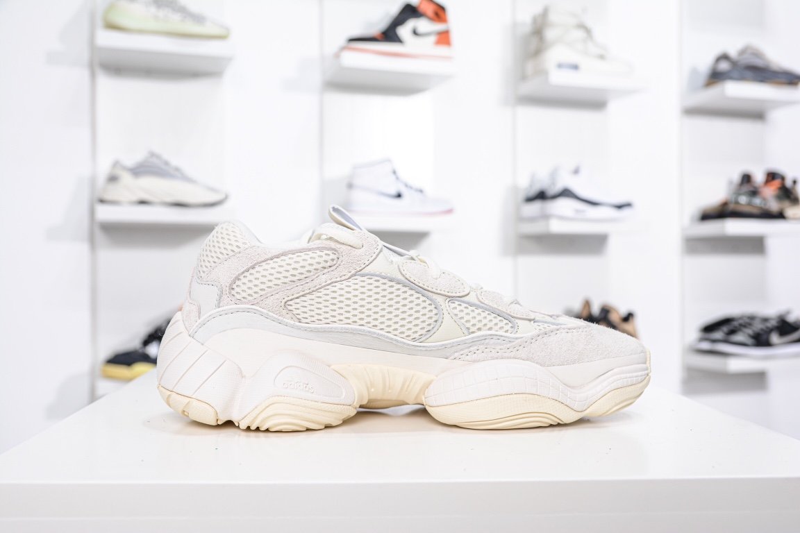 300 外贸 全新批次出货 Adidas Yeezy500 “Bone White” 骨白FV3573