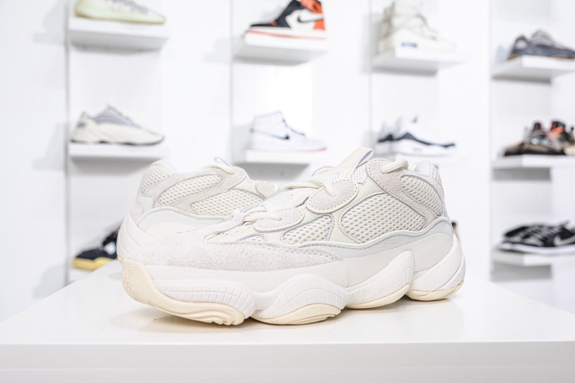 300 外贸 全新批次出货 Adidas Yeezy500 “Bone White” 骨白FV3573