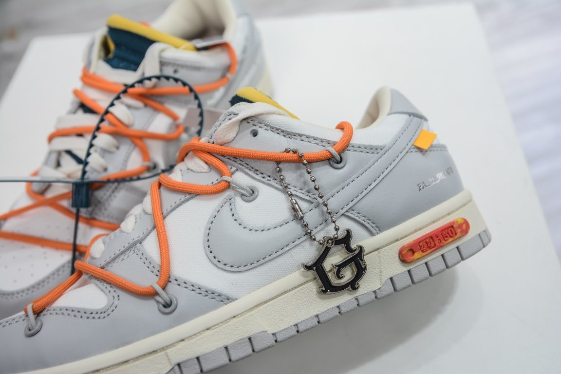 420 【核心主推】 新特供市面唯一天花板级别 Off-White x Nike Dunk Low "The 50" No.44 灰白DM1602-104