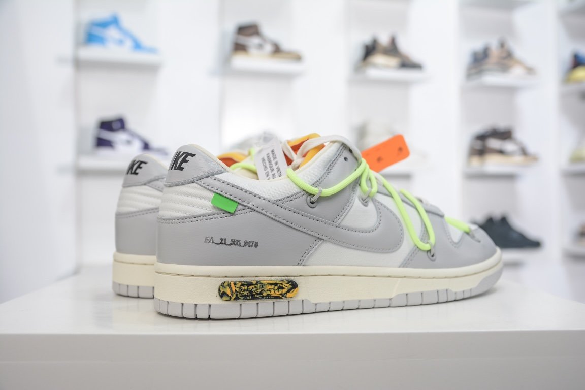 420 【核心主推】 新特供市面唯一天花板级别 Off-White x Nike Dunk Low "The 50" No.43 灰白 DM1602-128