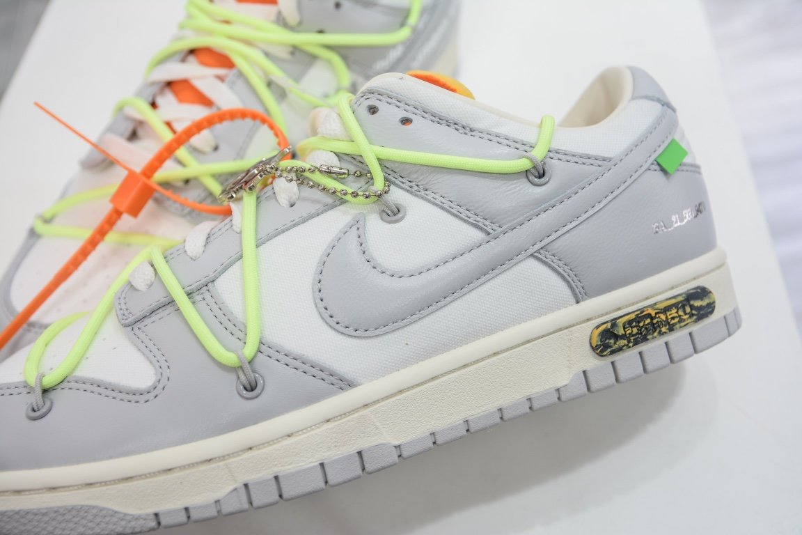 420 【核心主推】 新特供市面唯一天花板级别 Off-White x Nike Dunk Low "The 50" No.43 灰白 DM1602-128