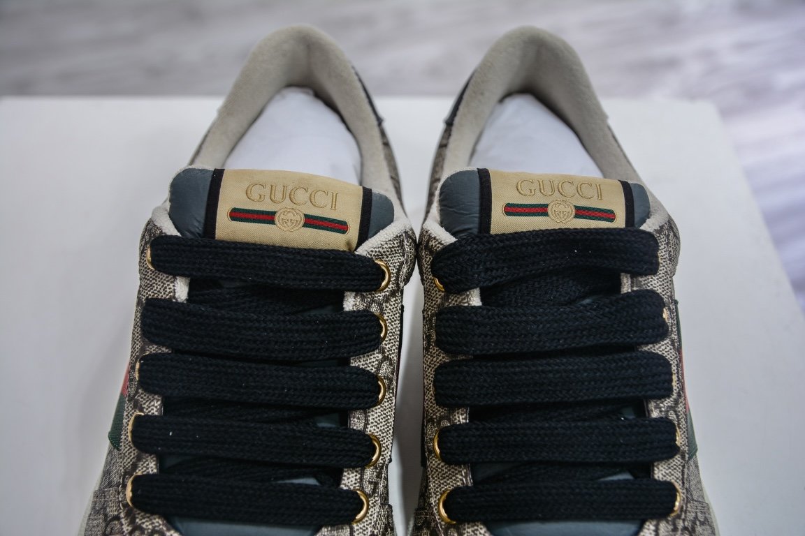 480  Gucci Distressed Screener sneaker古驰小脏鞋系列