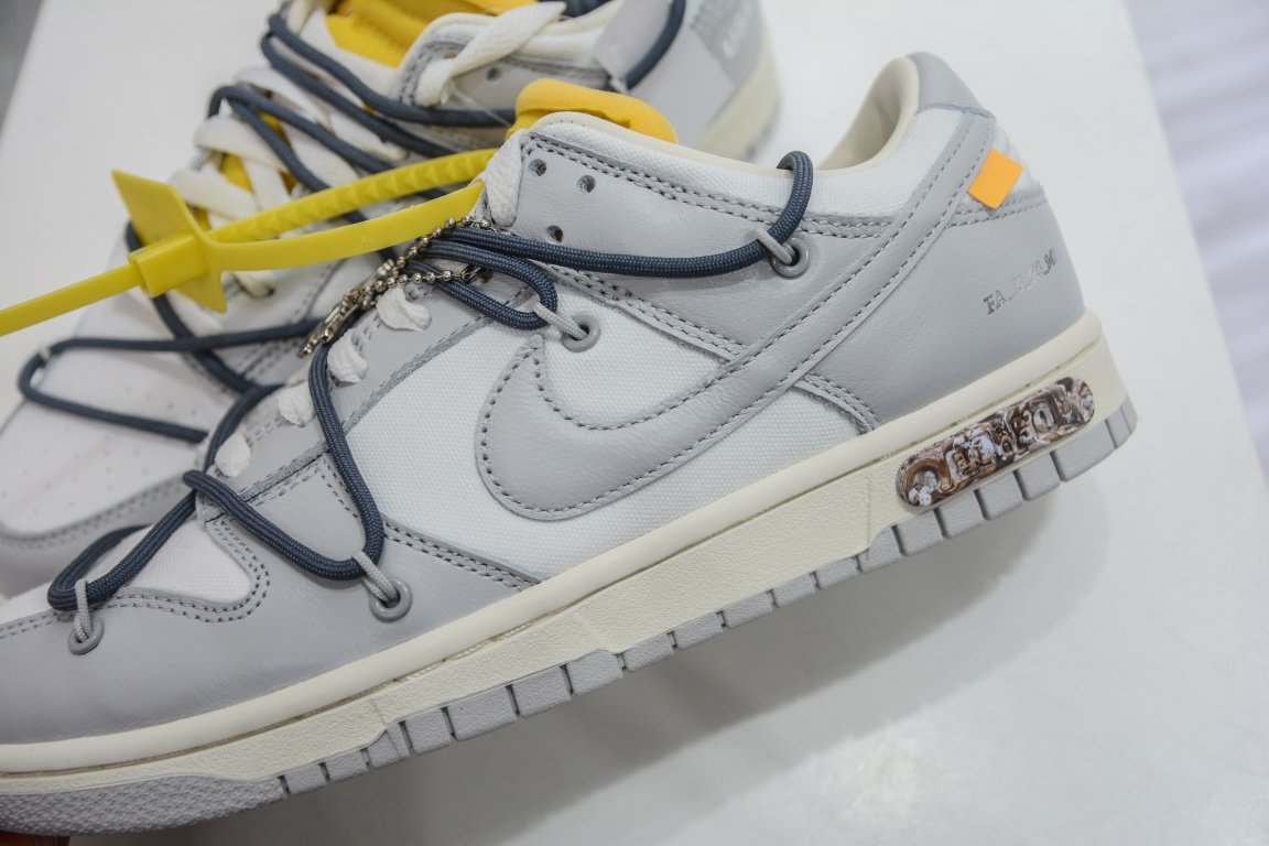 420 【核心主推】 新特供市面唯一天花板级别 Off-White x Nike Dunk Low "The 50" No.41 灰白 DM1602-105