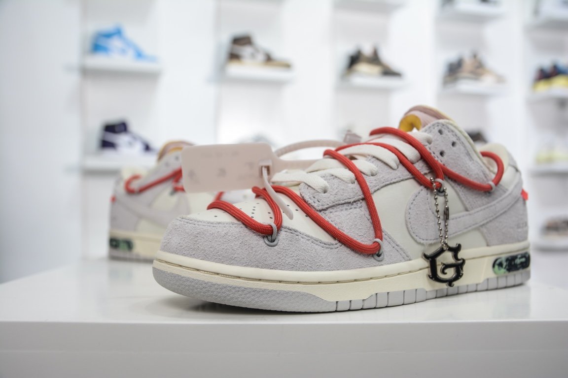 420 【核心主推】 新特供市面唯一天花板级别 Off-White x Nike Dunk Low "The 50" No.1 灰白 DJ0950-118