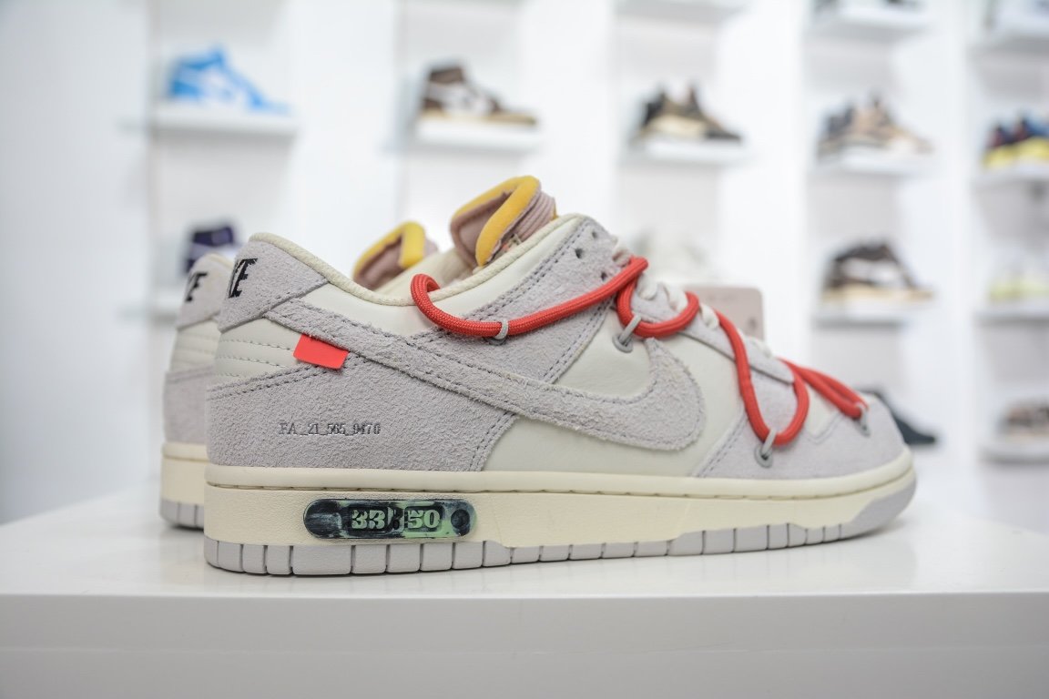 420 【核心主推】 新特供市面唯一天花板级别 Off-White x Nike Dunk Low "The 50" No.1 灰白 DJ0950-118