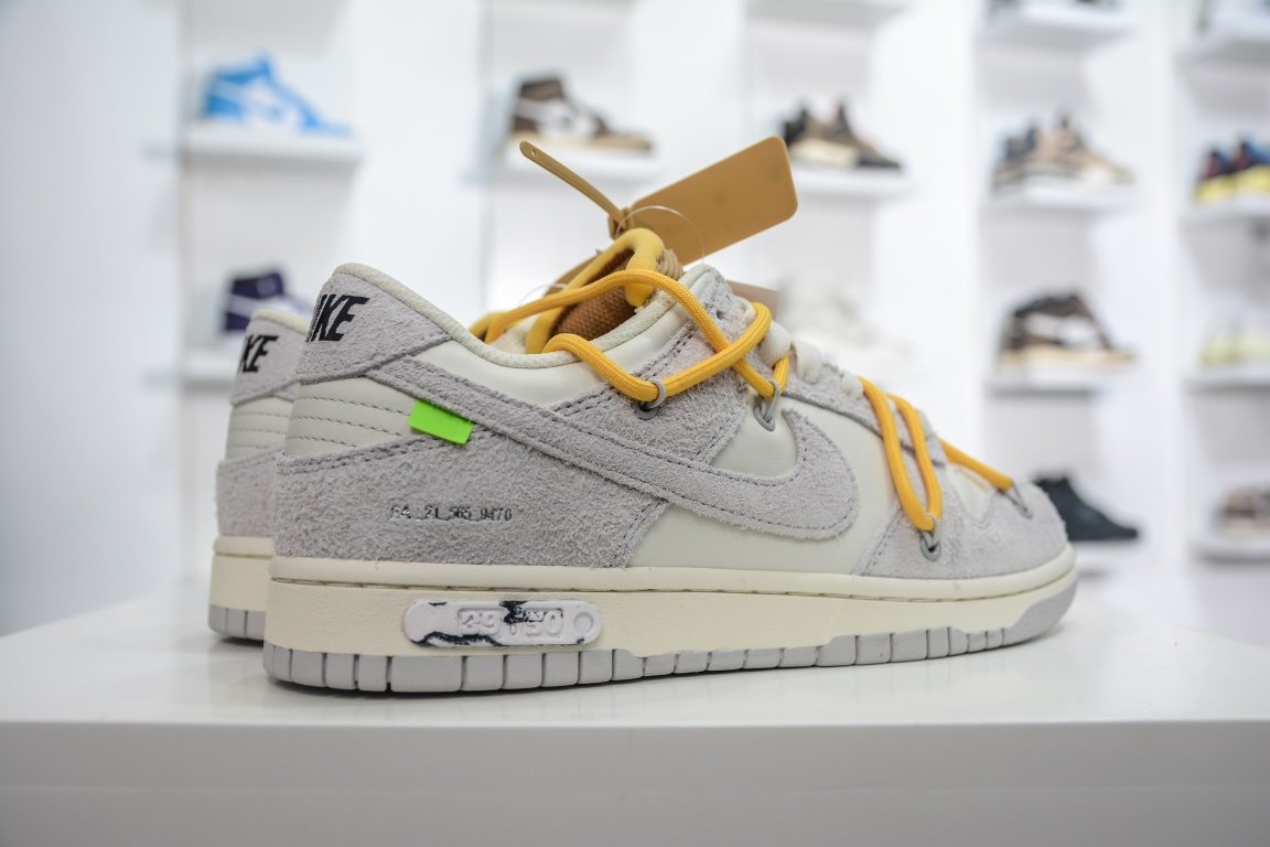 420 【核心主推】 新特供市面唯一天花板级别 Off-White x Nike Dunk Low "The 50" No.39 灰白 DJ0950-109