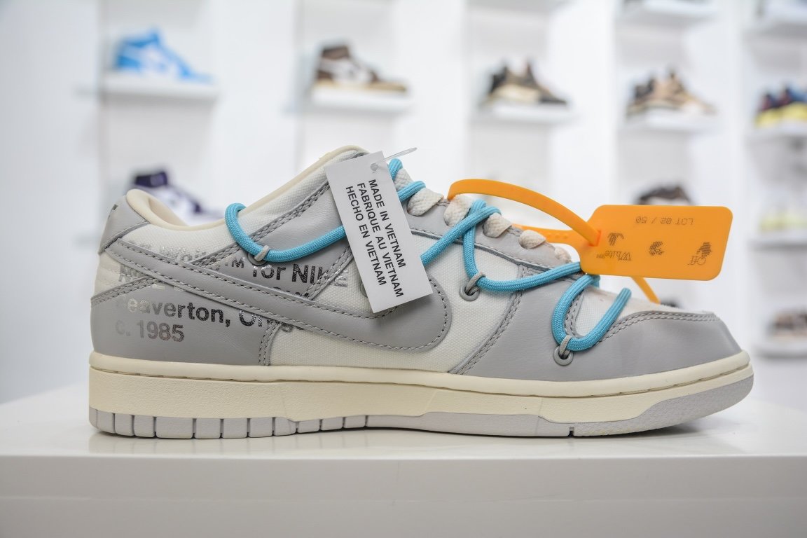 420 【核心主推】 新特供市面唯一天花板级别 Off-White x Nike Dunk Low "The 50" No.02 灰白 DM1602-115