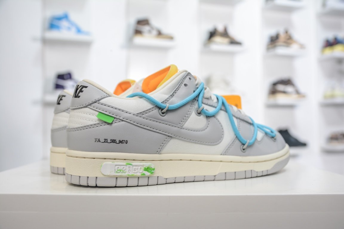 420 【核心主推】 新特供市面唯一天花板级别 Off-White x Nike Dunk Low "The 50" No.02 灰白 DM1602-115