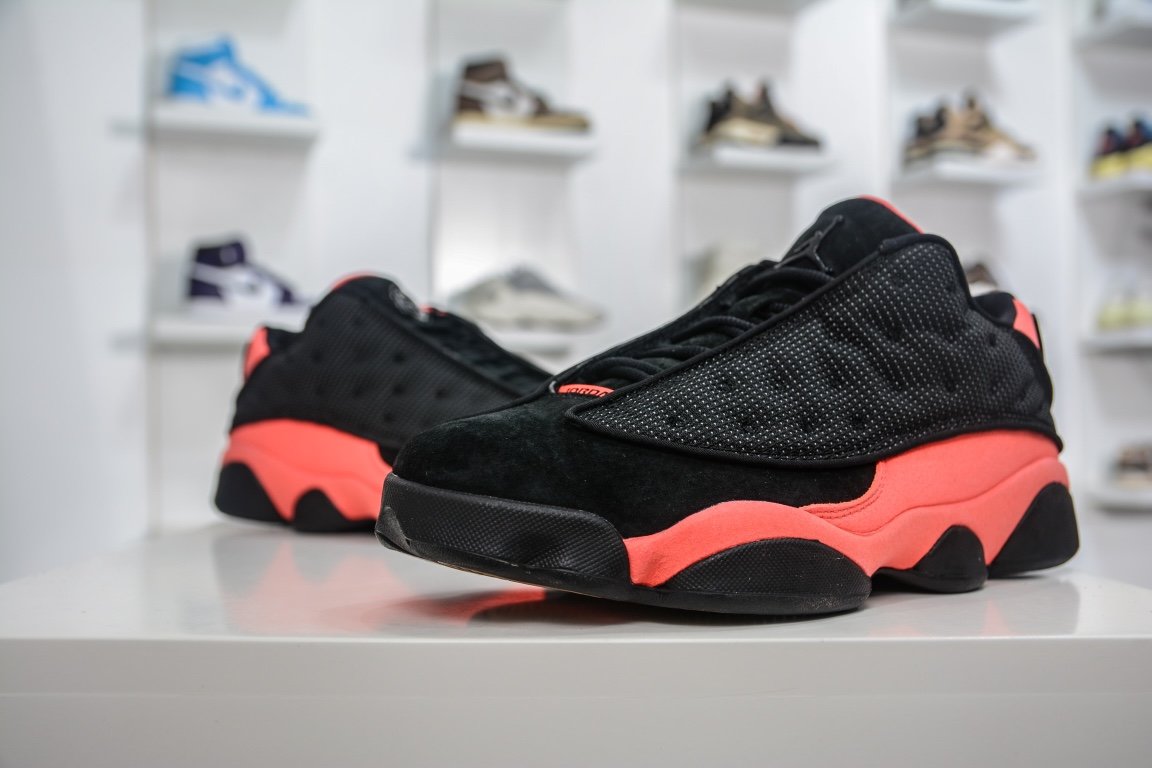 450  凝结集团品牌CLOT x Air Jordan XIII 13 Low "INFRA-BRED" 黑红AJ13兵马俑二代AT3102-006