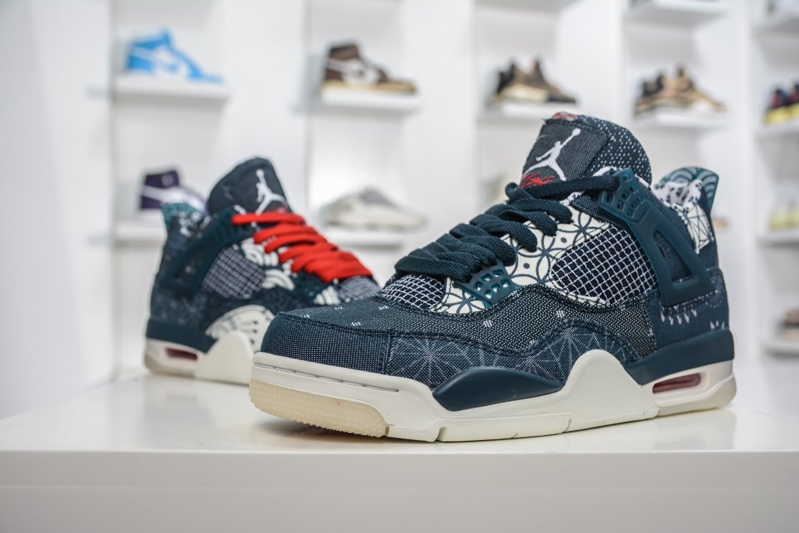 380 东莞大厂出品耐克Nike Air Jordan 4 Retro SE XQ "Sashiko" 日本刺子绣鸳鸯CW0898-400